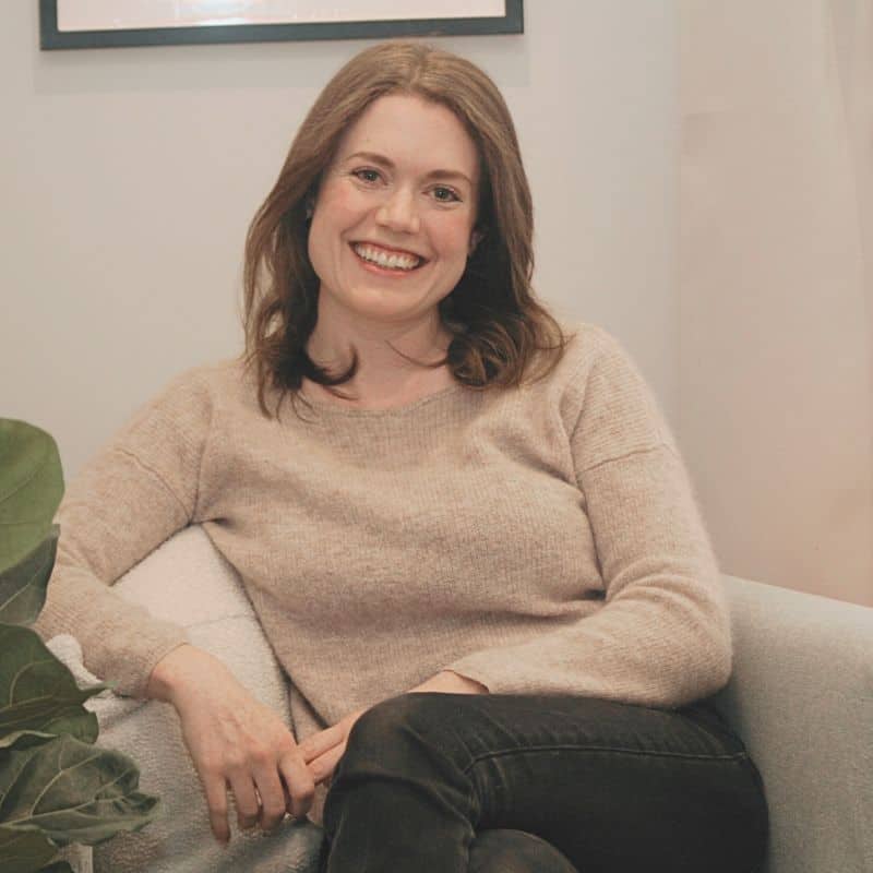 Psychologist Natalie Stokes, smiling during session at Gumnut Psychology.